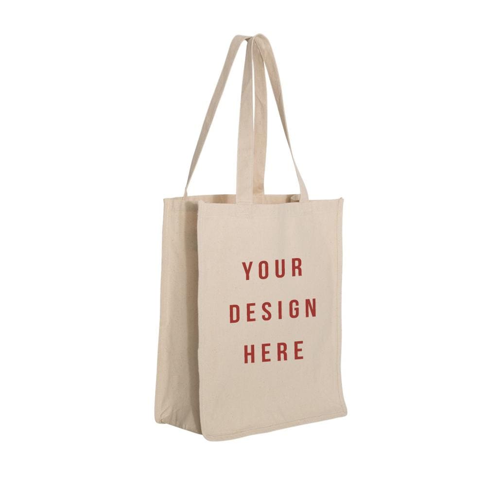 Canvas gusset tote bag