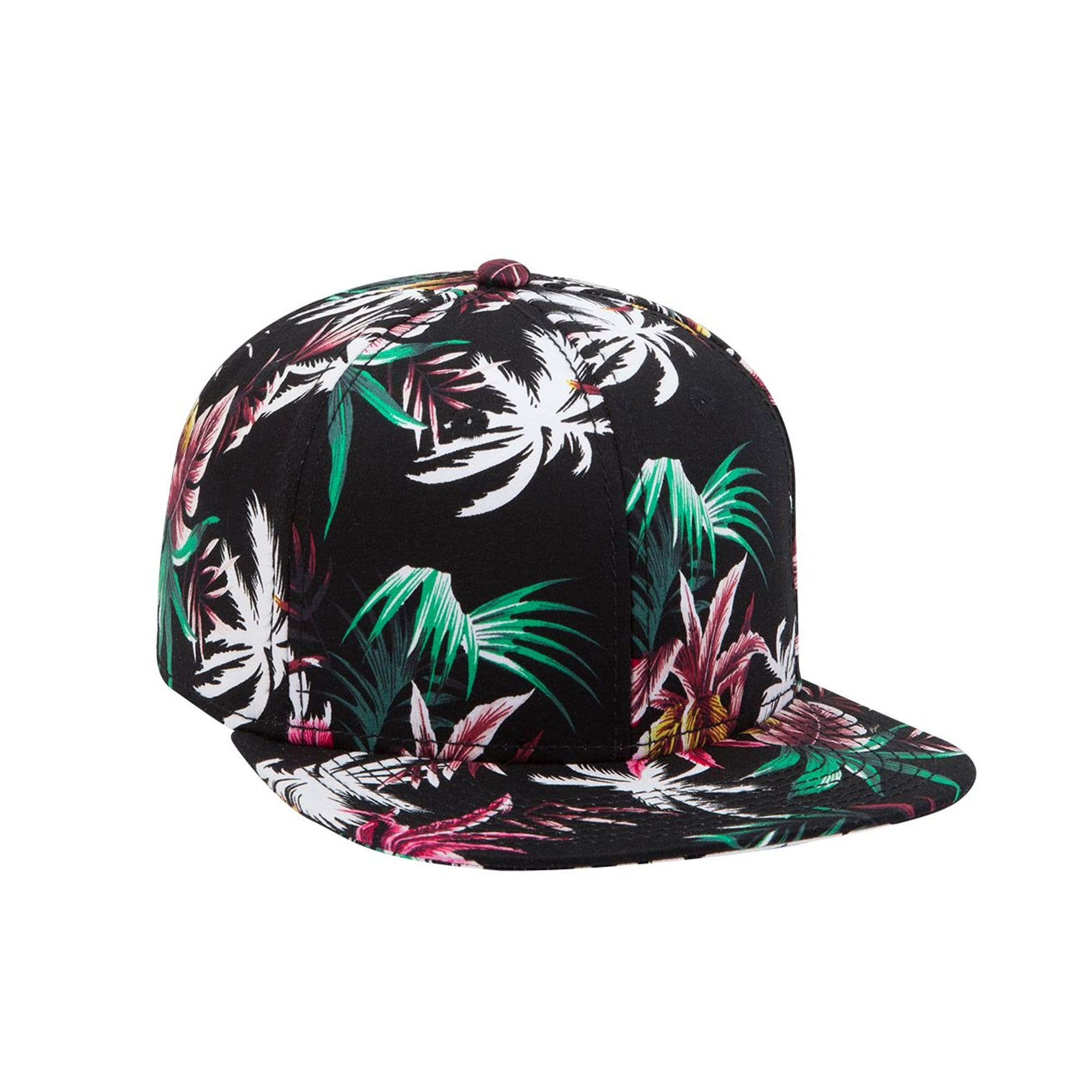 Hawaiian pattern snapback hat for embroidery or screen print at Black ...
