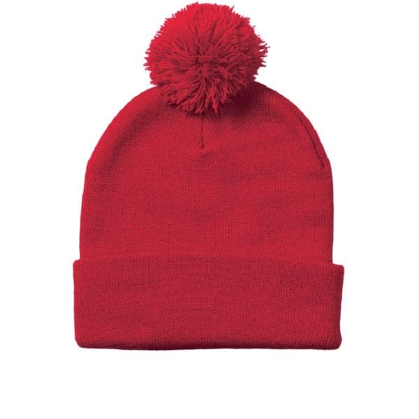 Tight knit roll-up pom pom toque - made with your design in Whistler