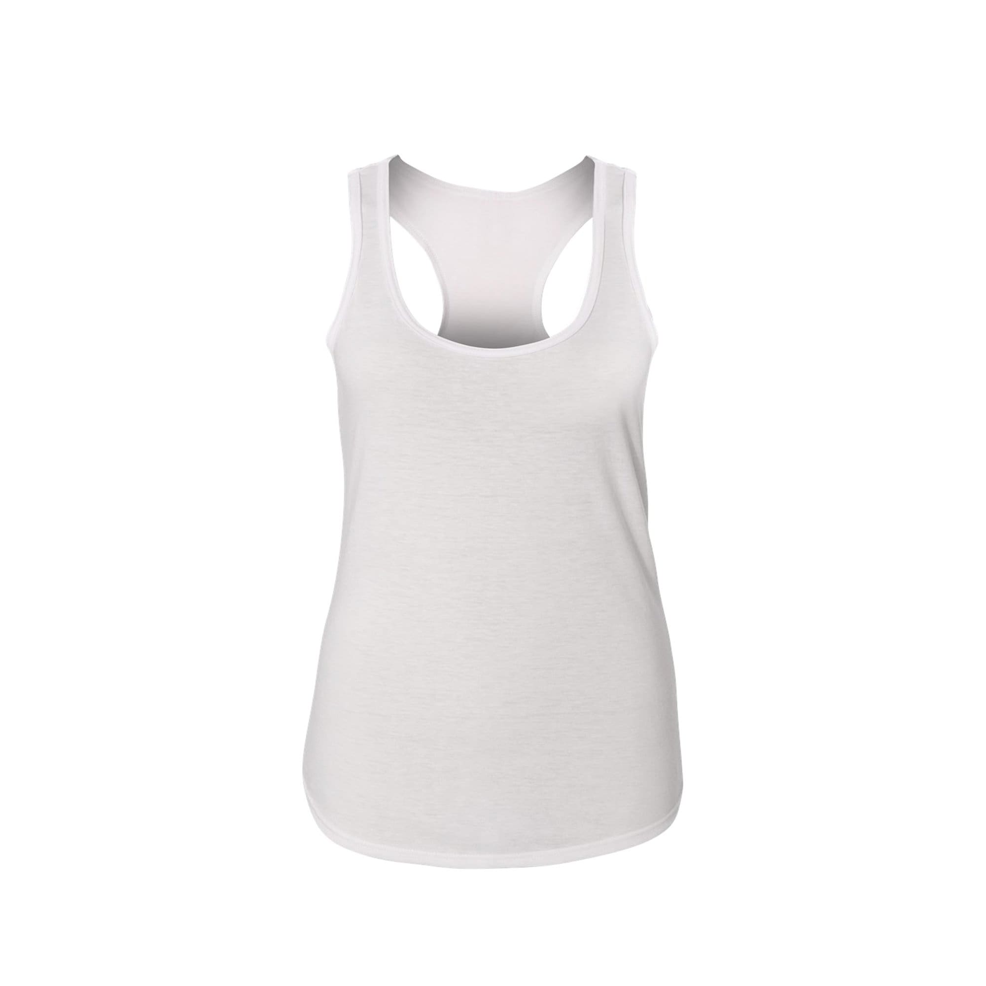 Ladies tri-blend racerback tank top for embroidery or screen print at ...
