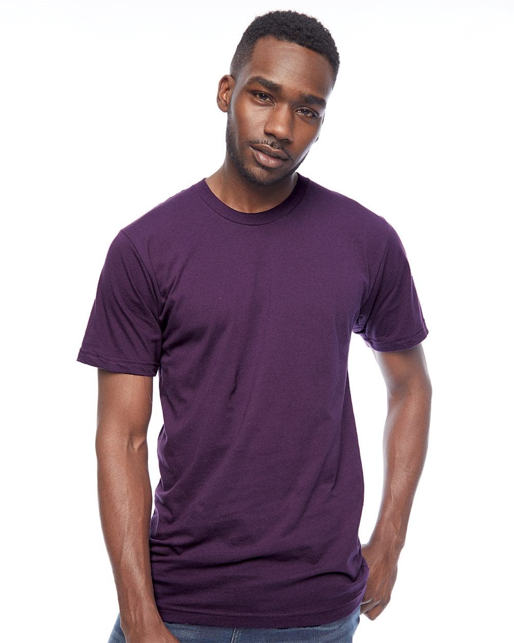 American Apparel Fine Jersey Tee for embroidery or screen print at Black Fish  Clothing