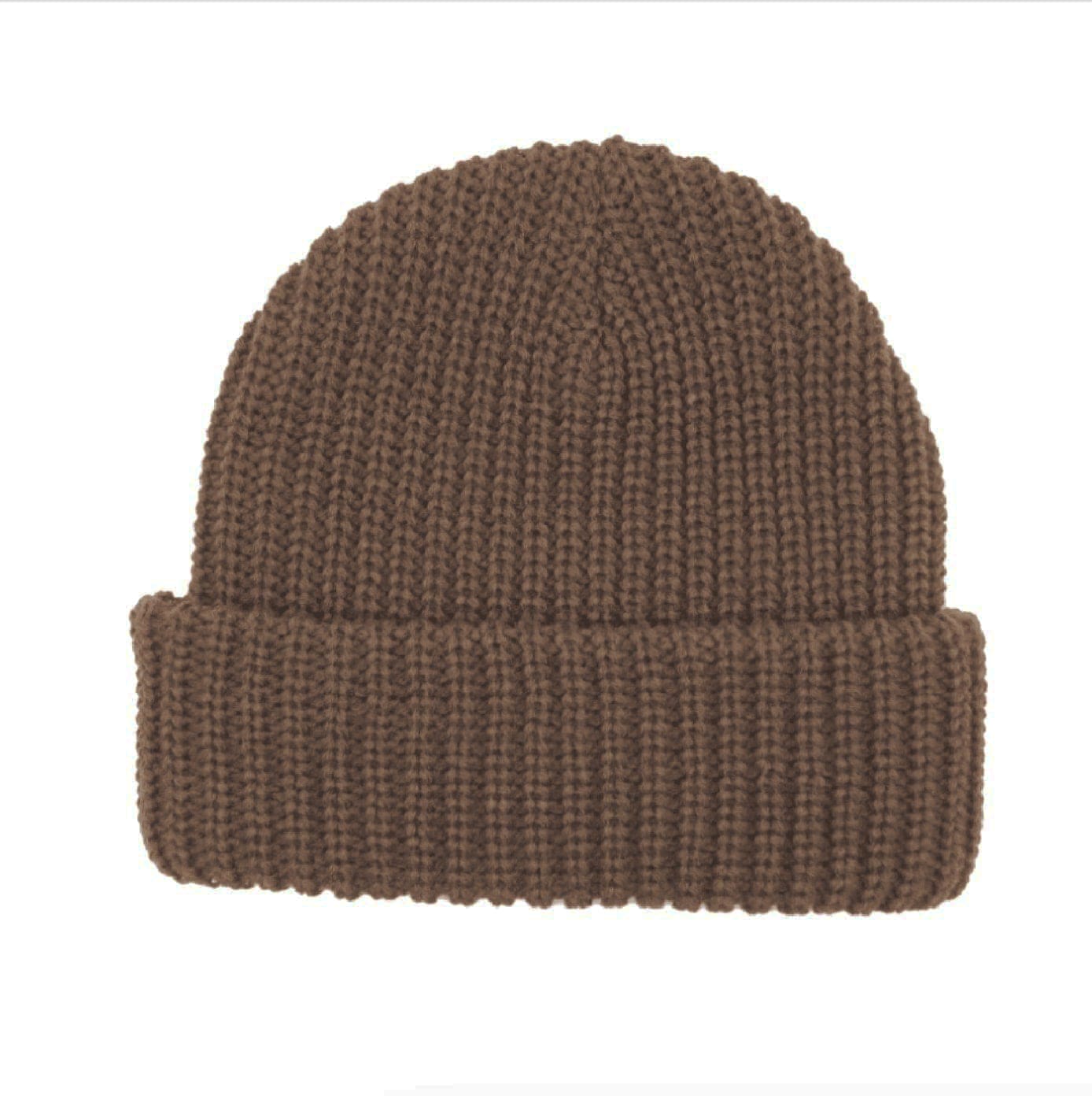 Chunkey wide rib roll-up toque